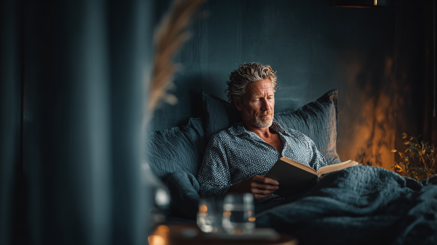 Чоловік займається медитацією та управлінням стресом